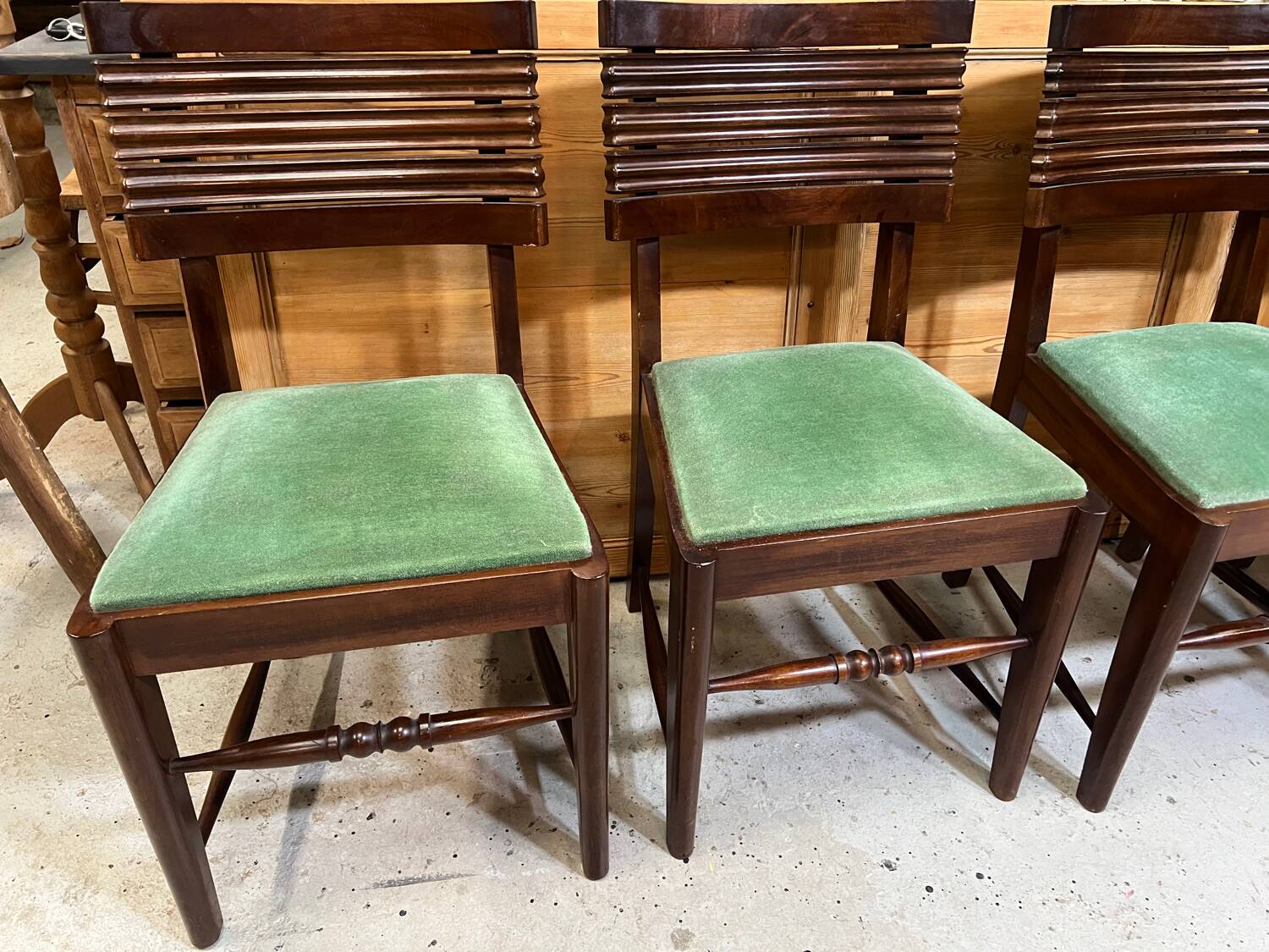 Set of 6 chairs and 2 armchairs by Gaston Poisson