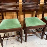 Set of 6 chairs and 2 armchairs by Gaston Poisson