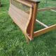 Bed 1 place wood and rattan