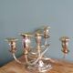 Medusa chandelier in silver and gold metal