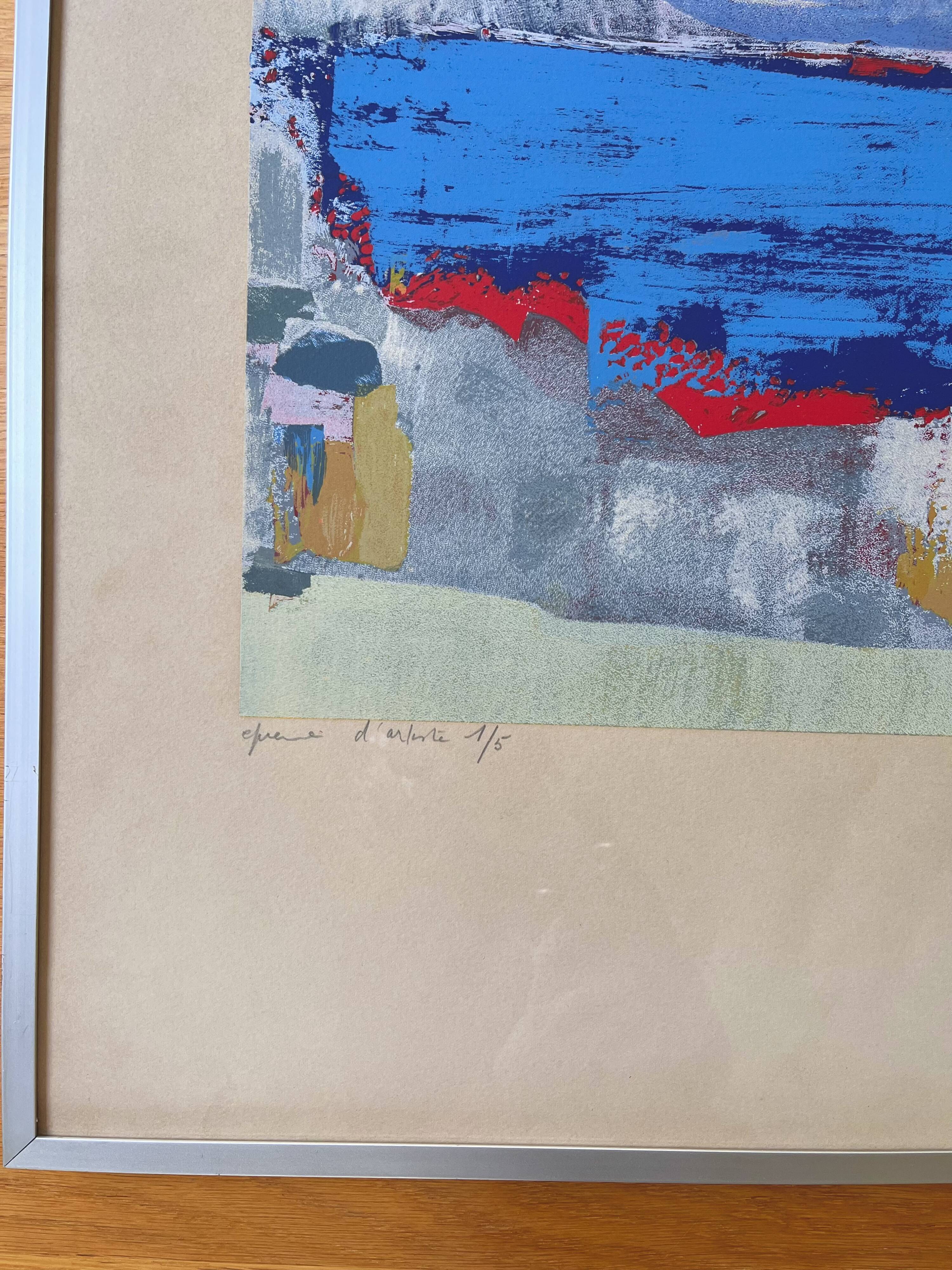 Mowan 1966 - Signed artist's proof - Abstract lithograph