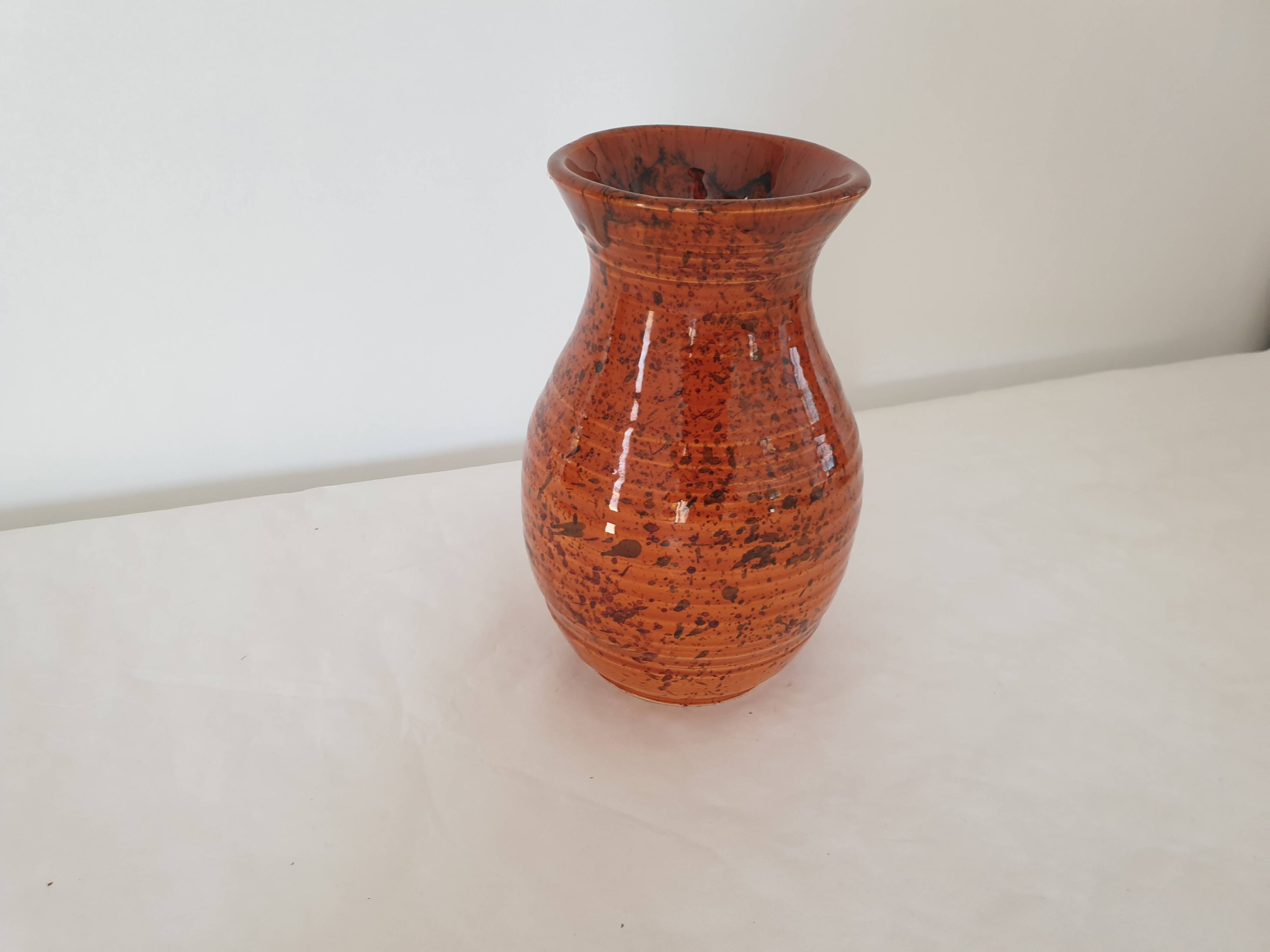 Ceramic vase signed Elisa Ponthet ? Elisa Pontet ? - Height 18.5cm