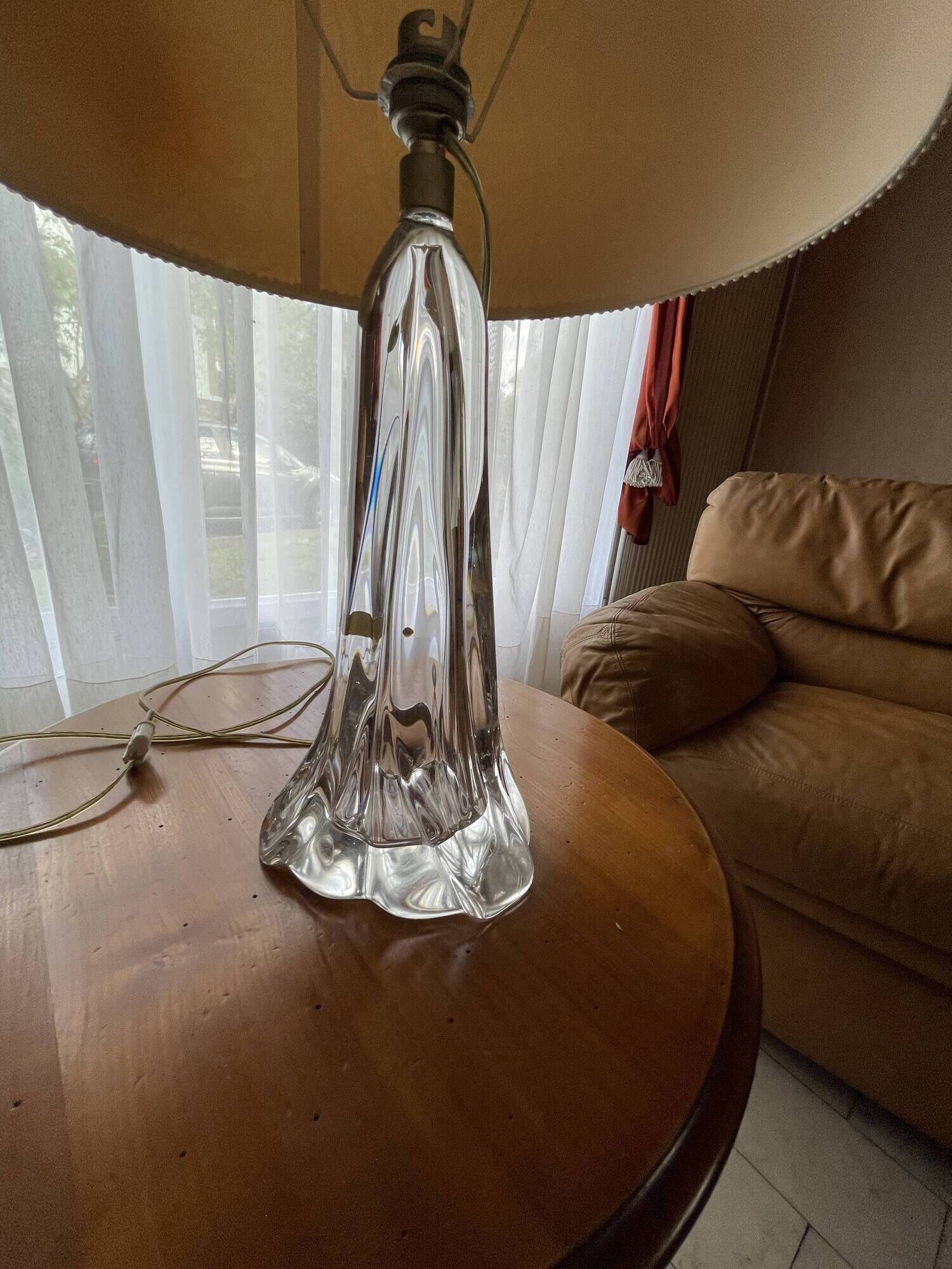 Lampe années 60 pied en cristal