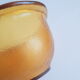 Amber eared bowl frosted old vintage lever