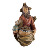 Antique holy water font with religious subject, Italy, 20th century.