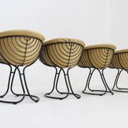 Set of 4 Pan Am dining chairs by Gastone Rinaldi for Rima Italy 1970s