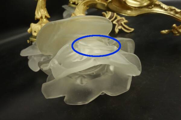 Paire de grandes appliques style Rocaille / Rococo fin XIXe