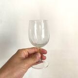 Set of twisted effect glasses - balloon model - vintage