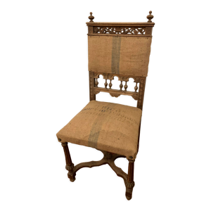 Chaise bois sculpté