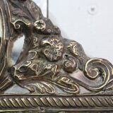 Miroir en laiton repoussé, style louis xiv, époque napoléon iii – xixe