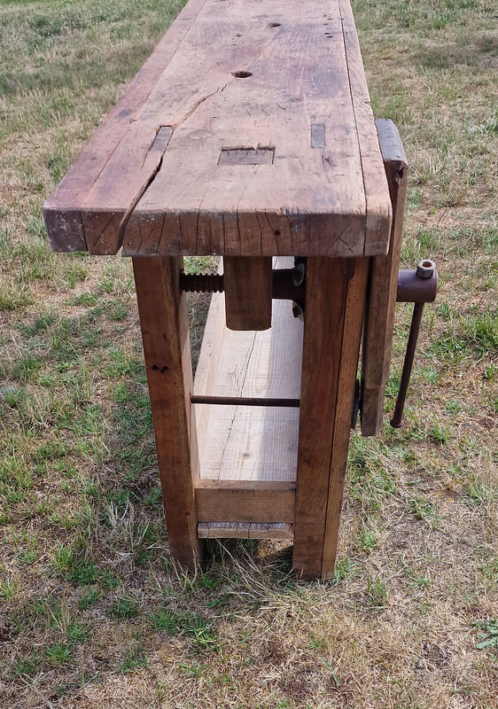 Old oak workbench