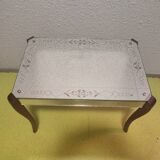 Saber-legged mirrored coffee table 1960