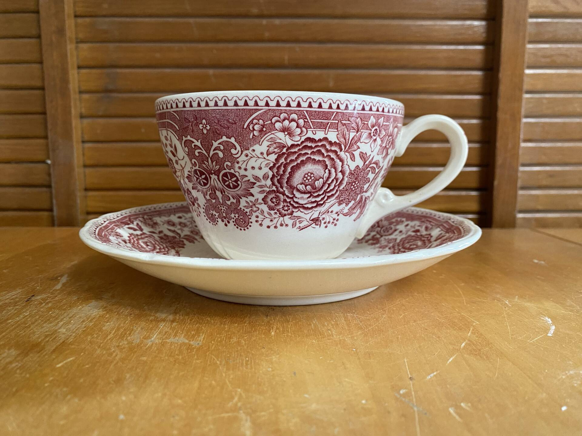 Cup + saucer antique villeroy & boch burgenland model ceramic