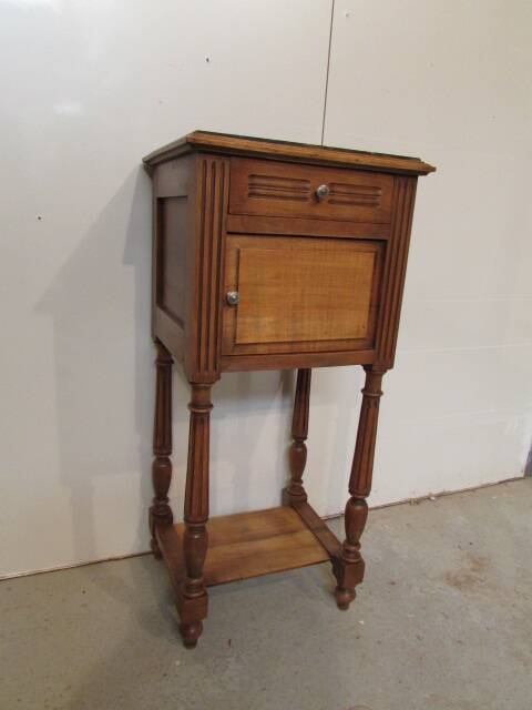 Bedside table on fluted legs, 1900s