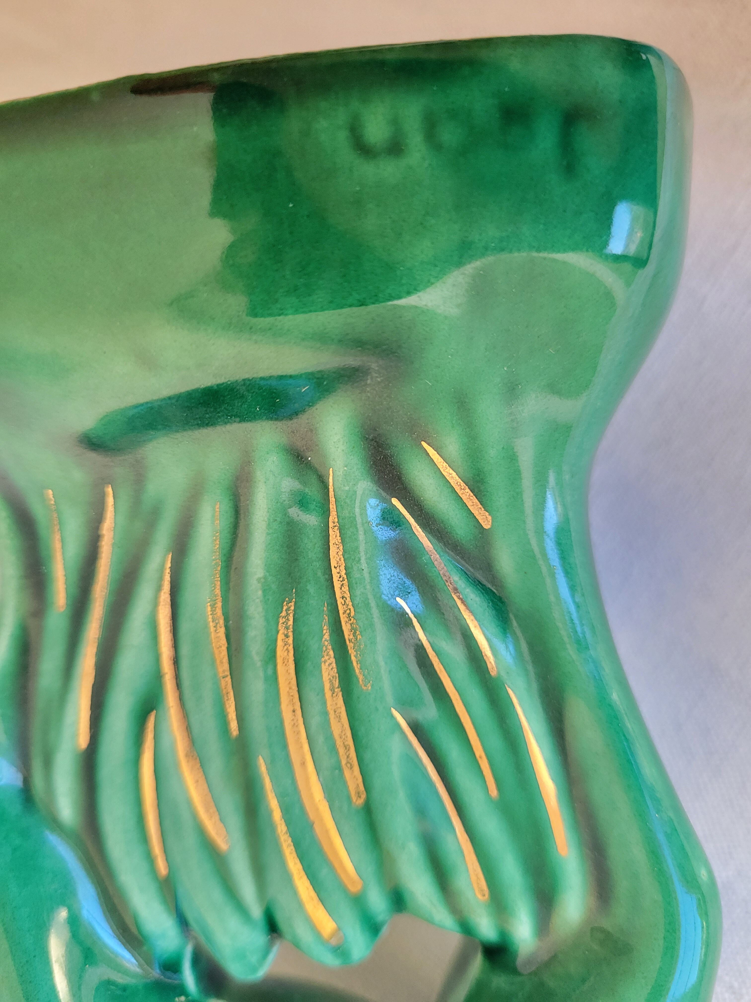 Figurine zoomorphe art déco faon vert