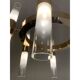 Glass and metal chandelier