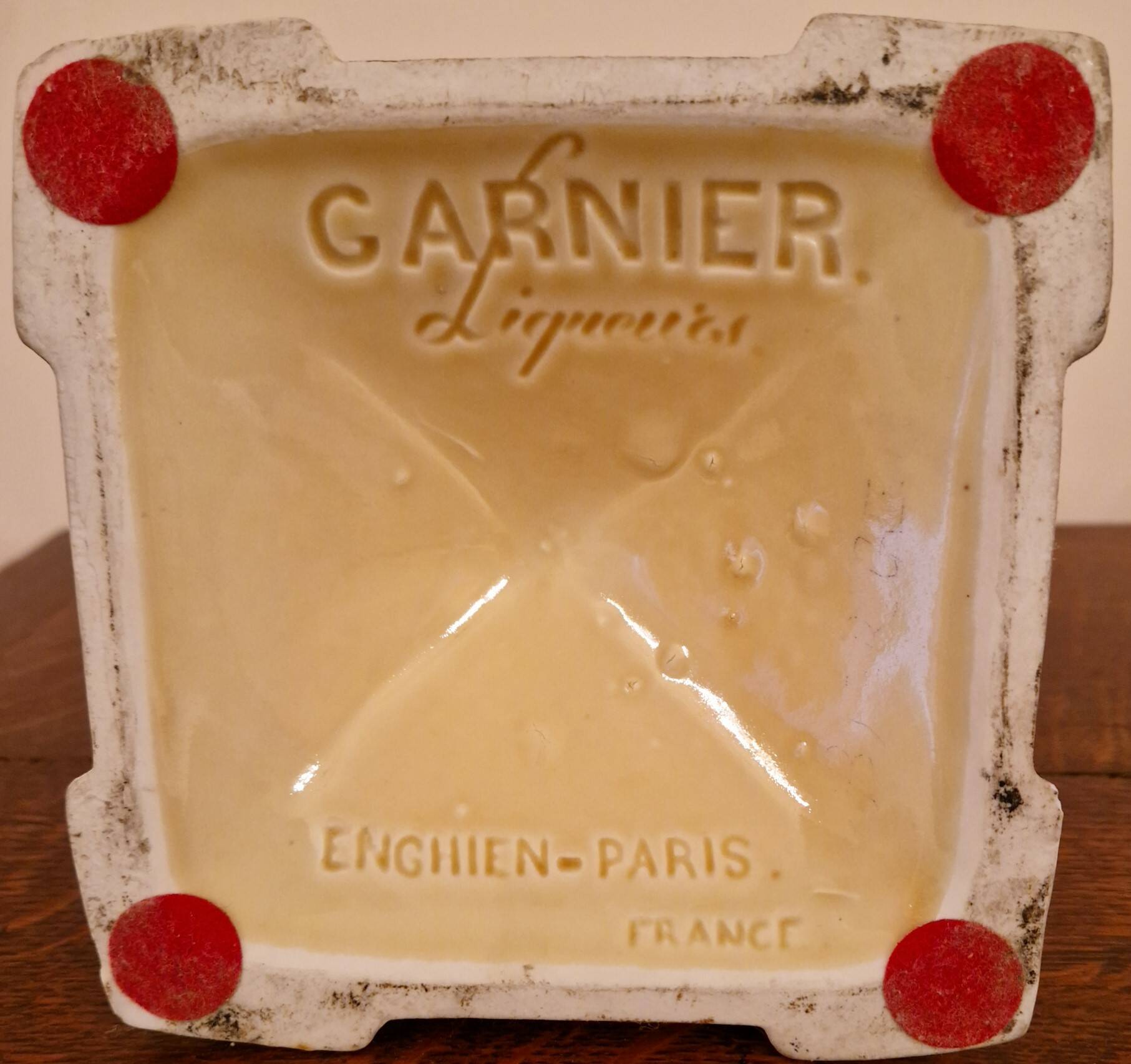 Vintage advertising lamp Garnier – Eiffel Tower in ceramic – Paris