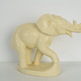 Art deco Ceramic Sculpture Elephant,Czechoslovakia,1930