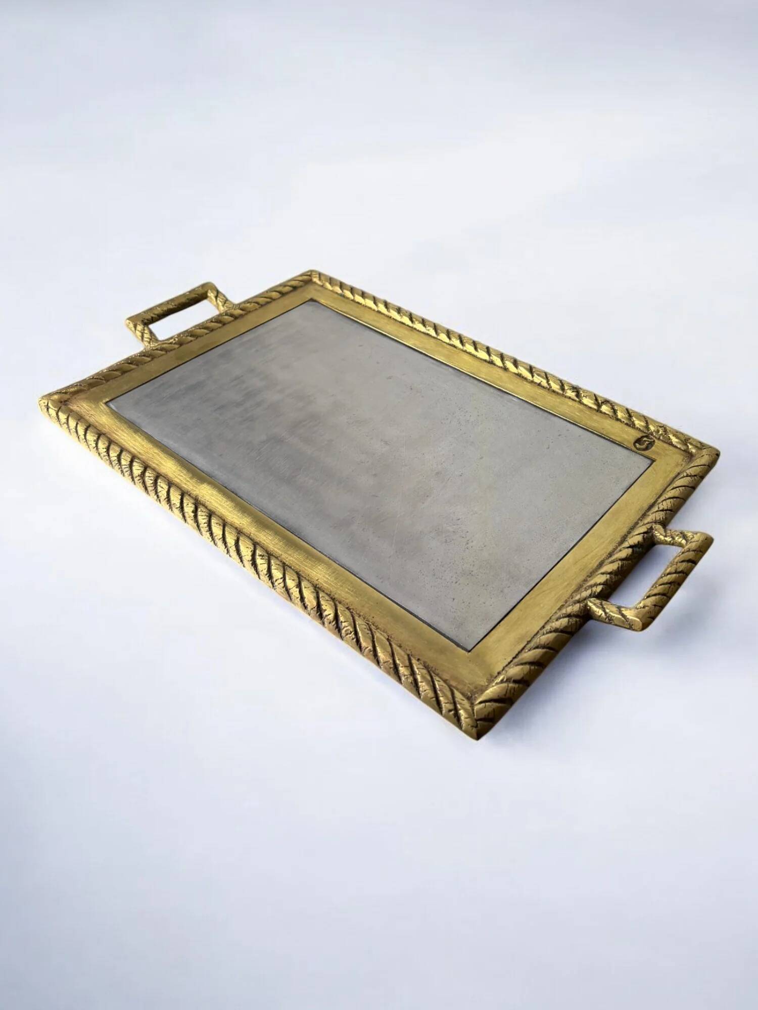 Brutalist centerpiece by Leopold, bronze & aluminium, Spain, 1970s