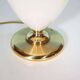 1970s bohemian bedside lamp, vintage in ceramic & brass
