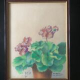 Pastel de fleurs vintage