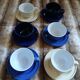 6 antique Émile Henry cups