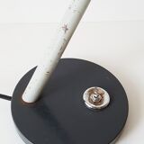 Lampe de bureau gris foncé en tôle et tôle perforée 1950 1960 vintage 50's 60's