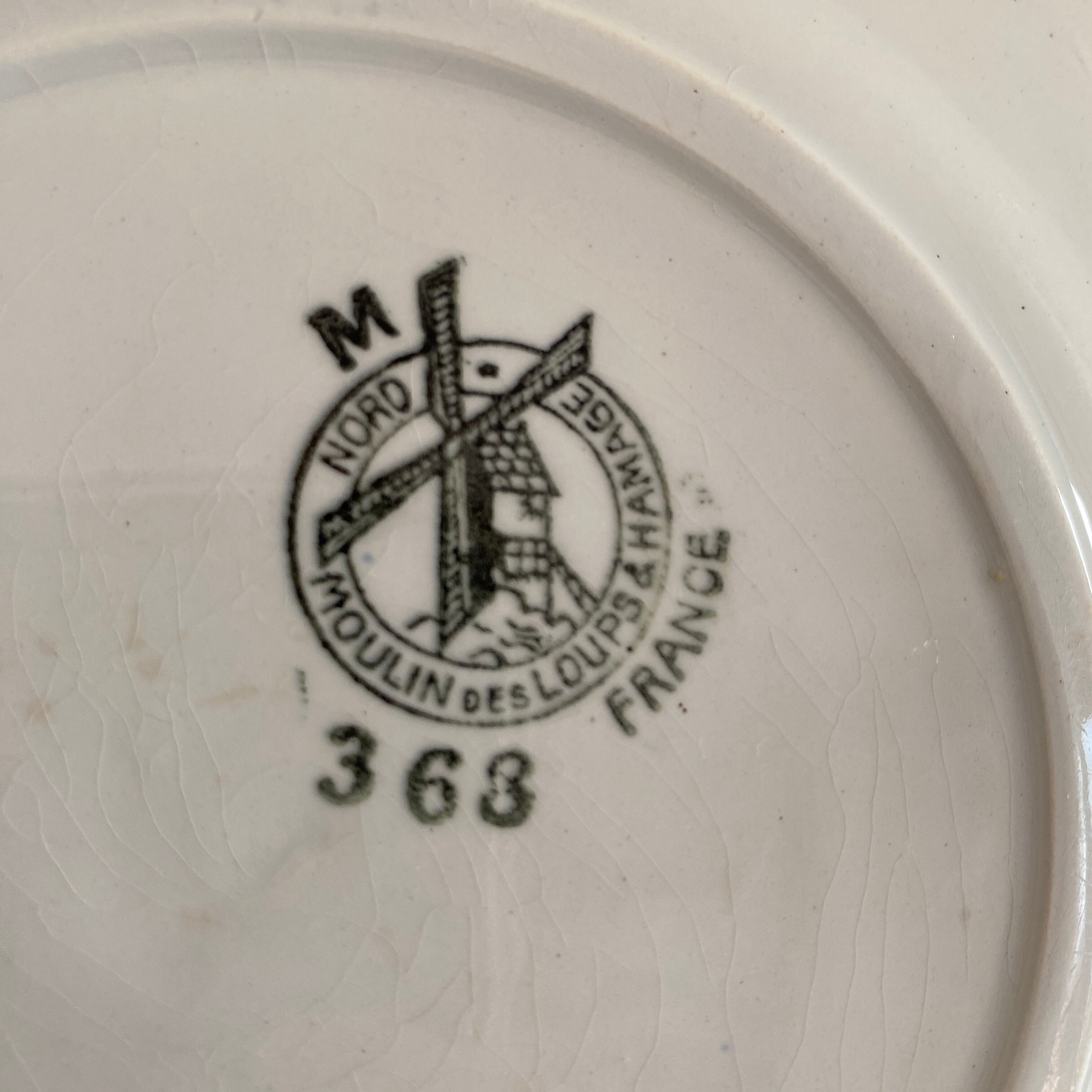 Set of 10 vintage dessert plates Moulin des Loups