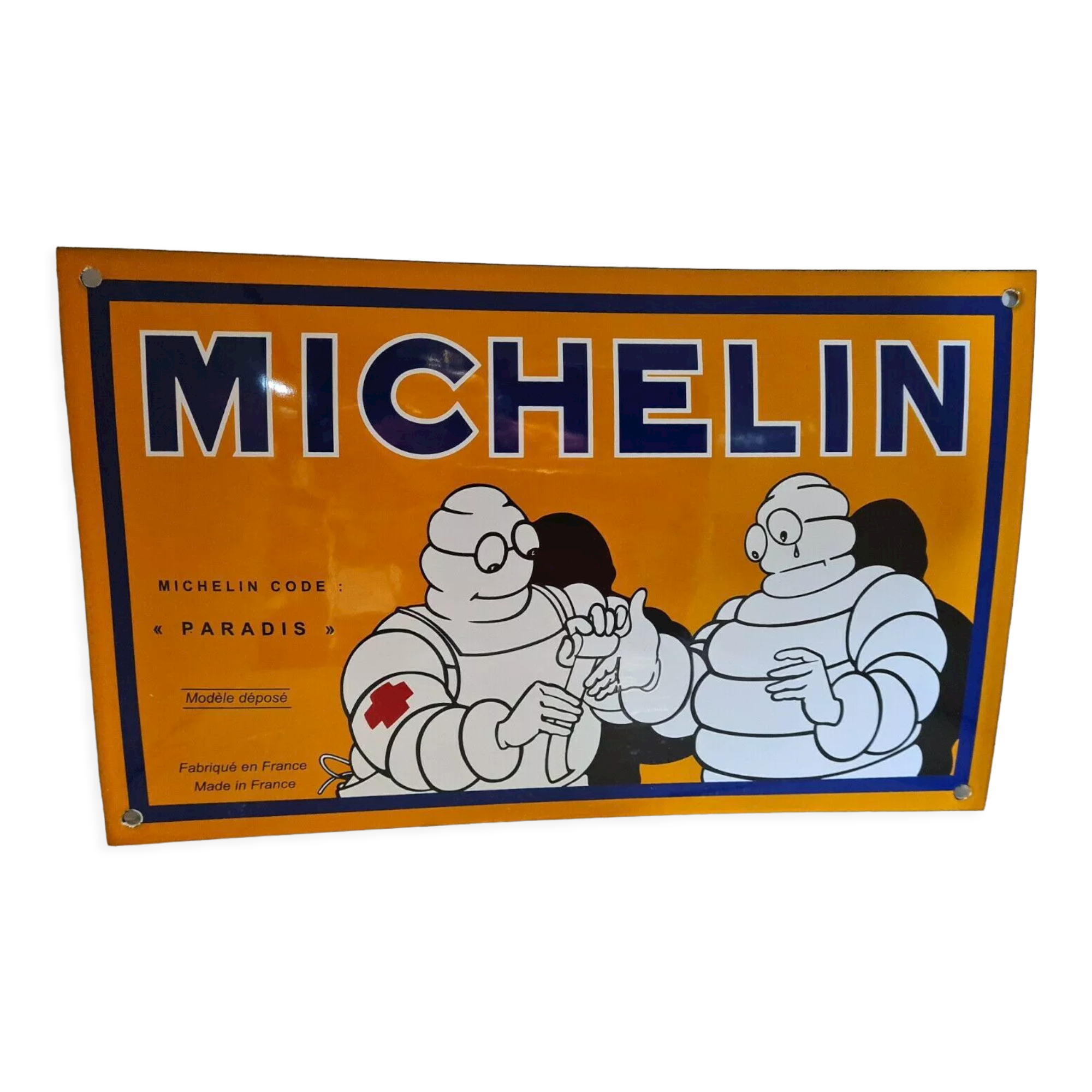 Michelin enamel plate