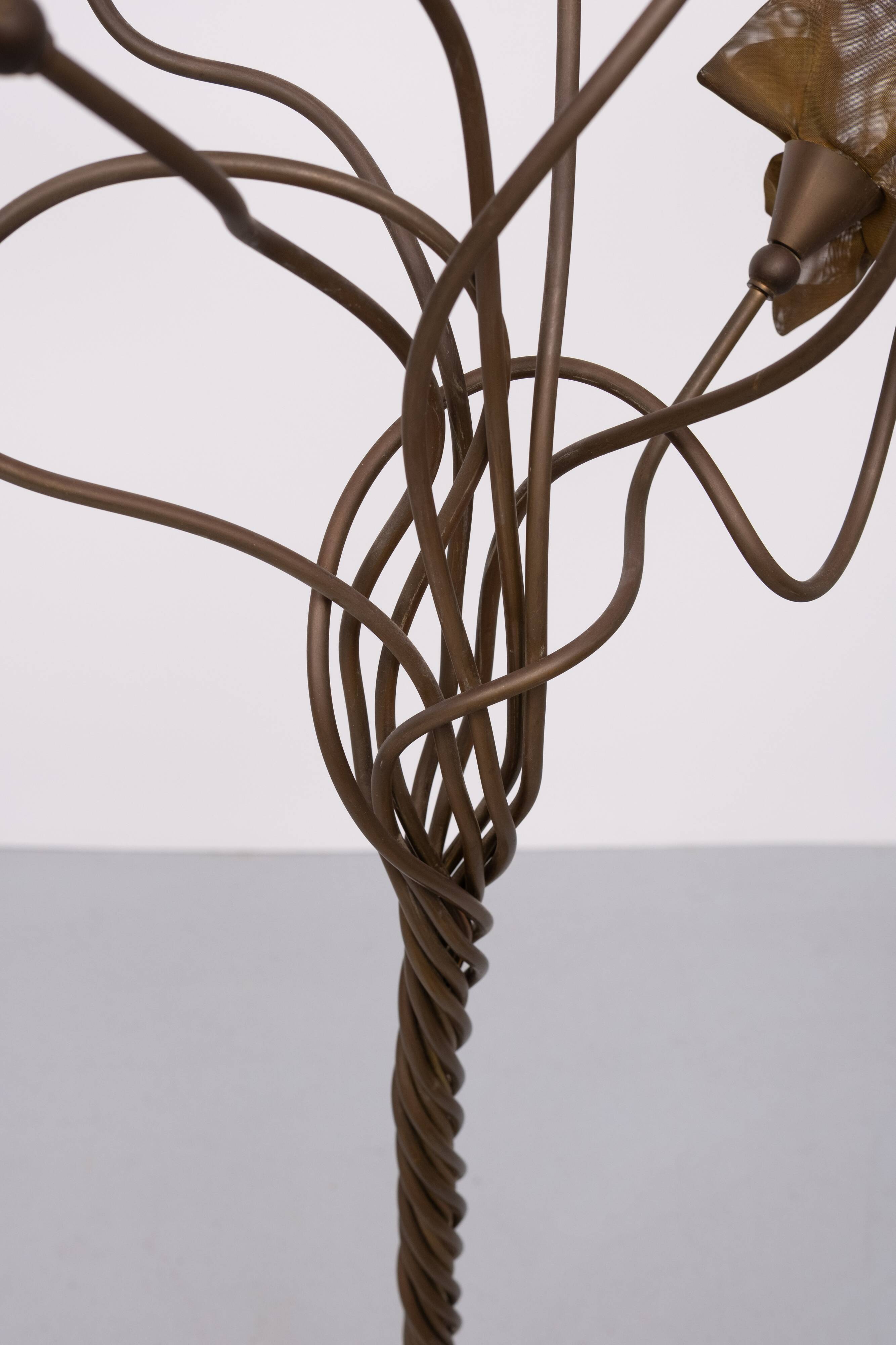 Magic Bronze Tree Floor lamp Italy 1970s