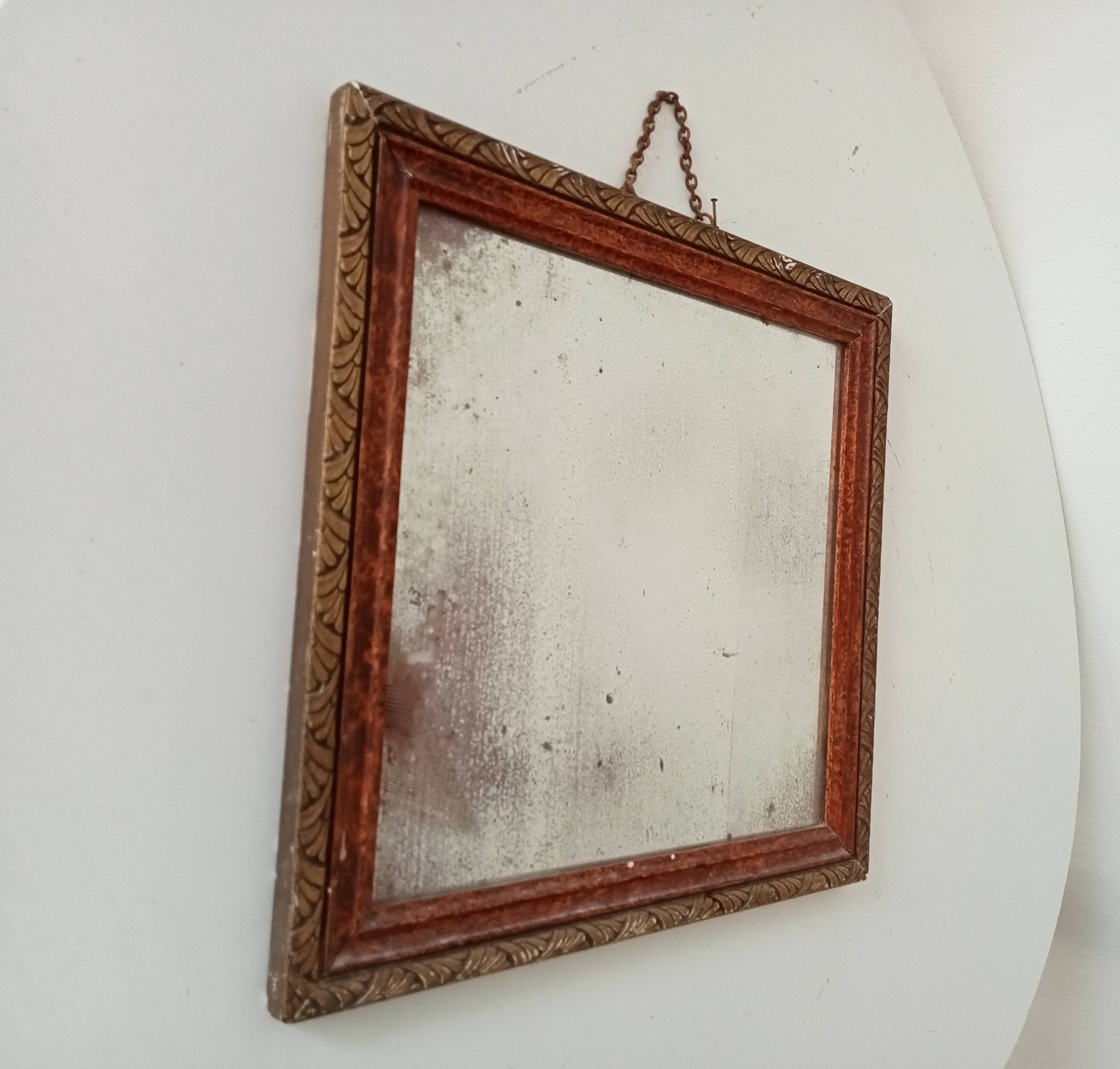 Miroir ancien carré XIXeme