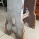 Tabouret en bois bleu vintage
