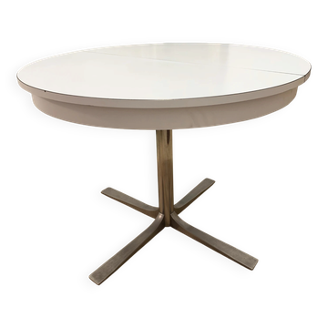 Round table Space Age Roche Bobois with integrated extensions system 1970.
