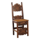 Chaise baroque ancienne en noyer sculpté, XVIIe siècle