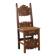 Chaise baroque ancienne en noyer sculpté, XVIIe siècle