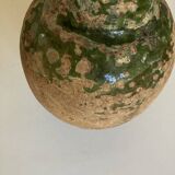 19th popular art excavation pottery in glazed earth