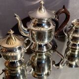 Tea set coffee Louis XV silver metal coffee maker teapot sugar pot milk pot