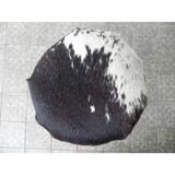Vintage stool lined with cowhide
