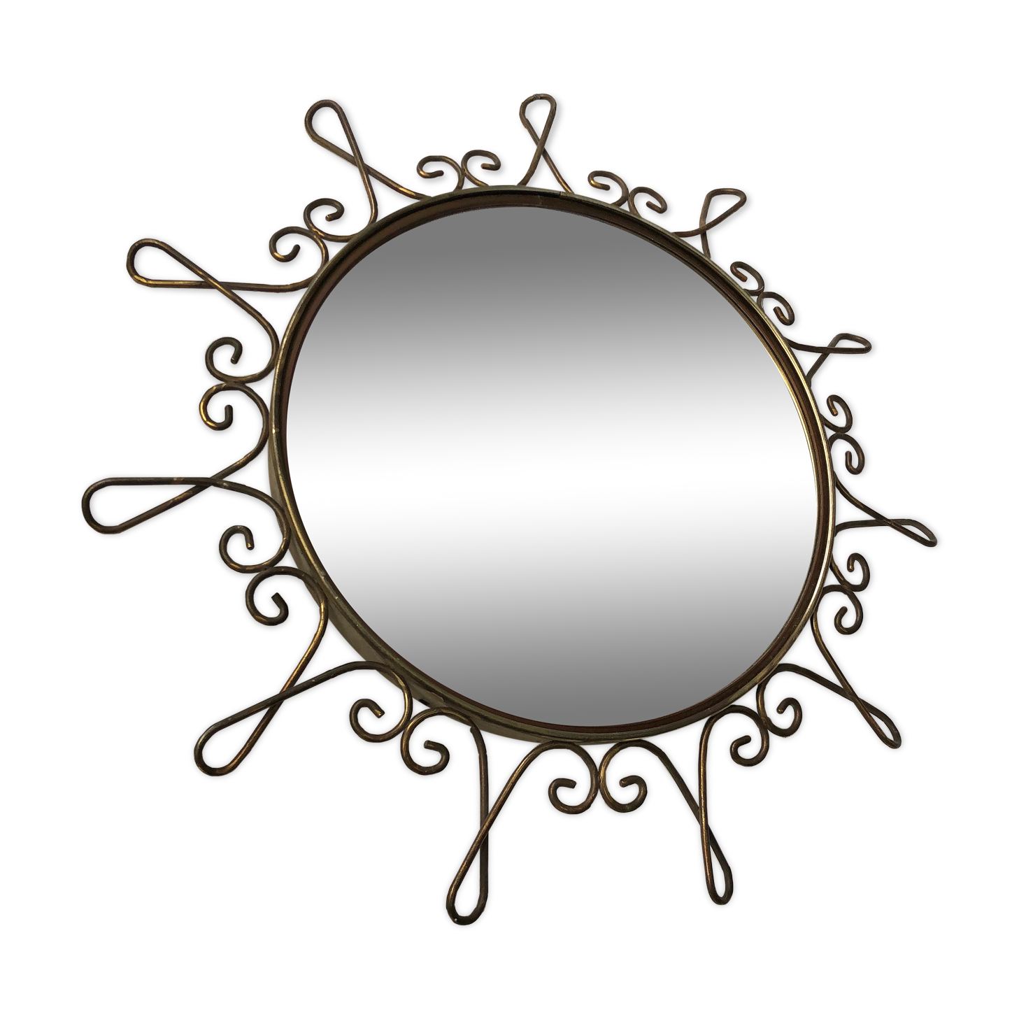 Brass witch mirror