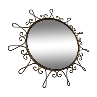 Brass witch mirror