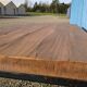 Industrial teak and metal table