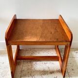 Geometric coffee table wood vintage honey