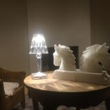 Pair of alabaster bookends