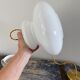 Suspension vintage en opaline blanche