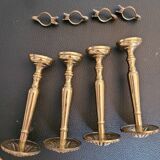Antique brass curtain tiebacks - Set of 4