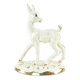 Ceramic deer figurine, glazed Danish pottery from the 1970s