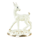 Ceramic deer figurine, glazed Danish pottery from the 1970s