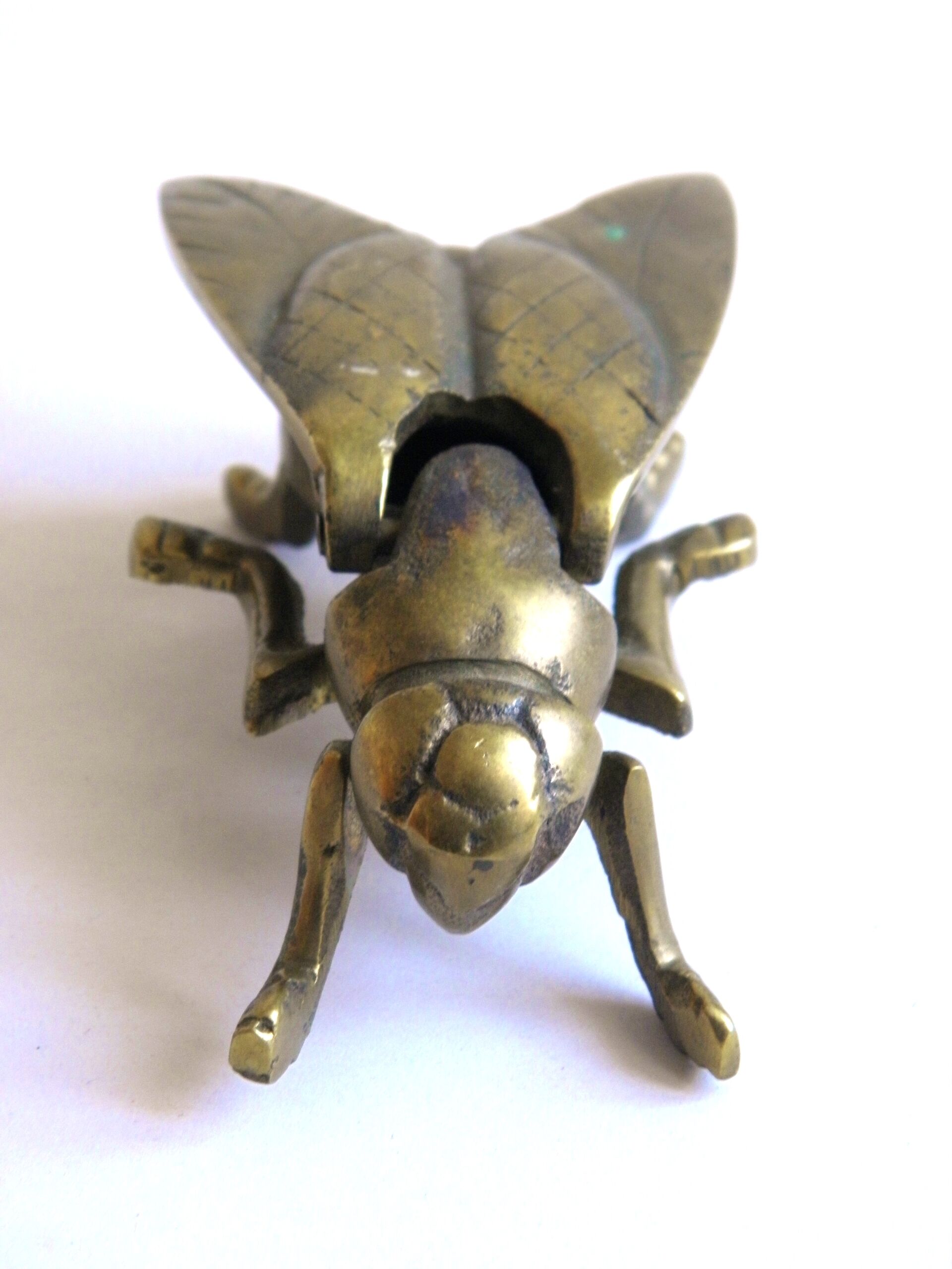 Ashtray "fly" Golden brass
