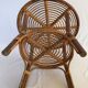 Round coffee table in rattan, Italy 60s