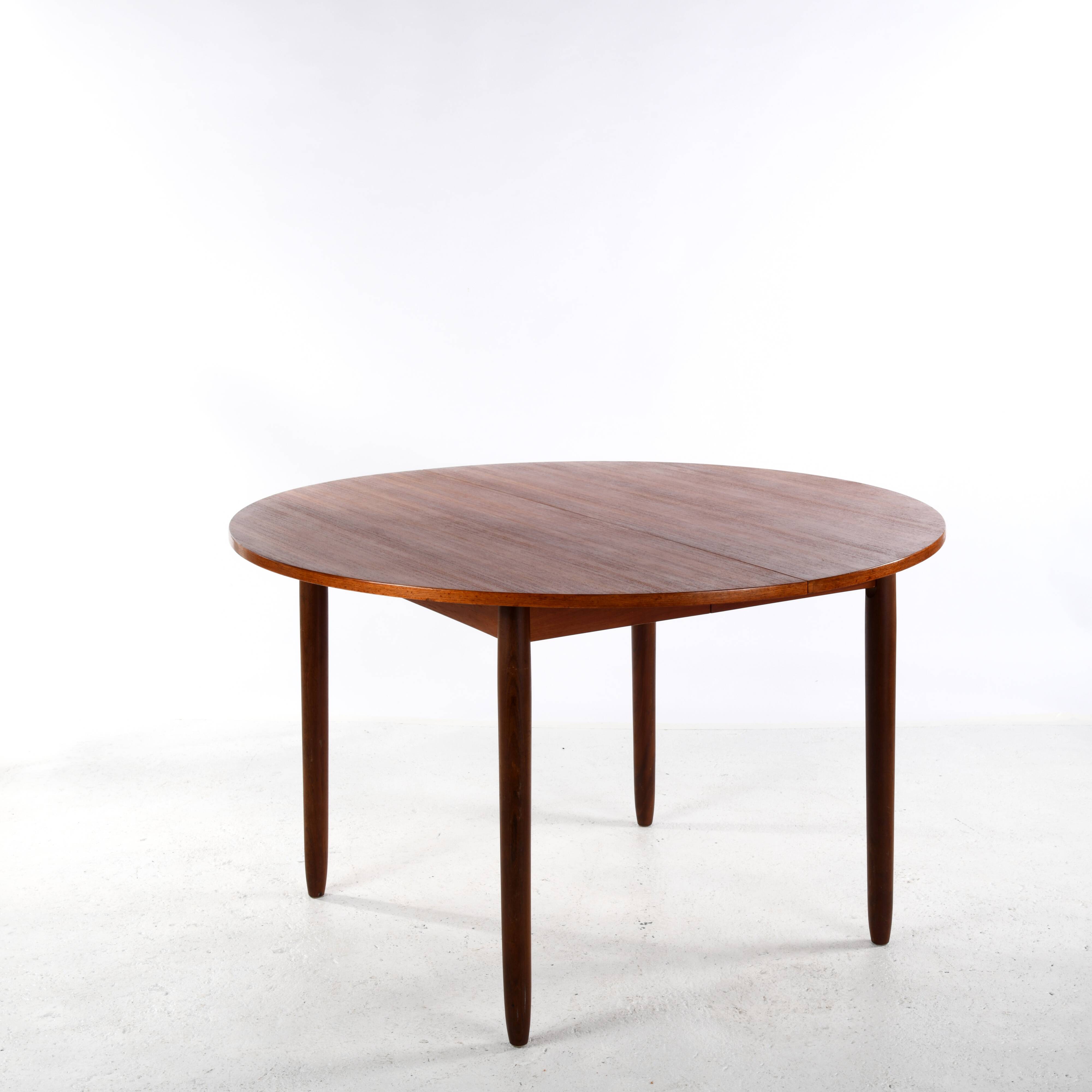 Scandinavian extendable teak dining table